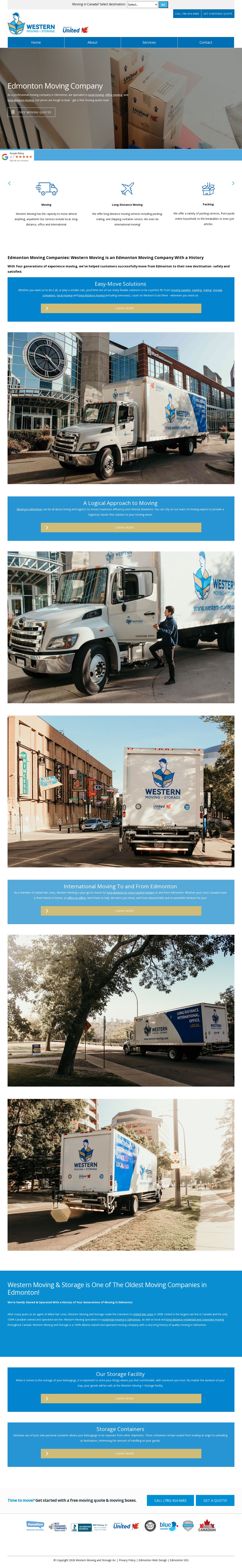 Western Moving and Storage website