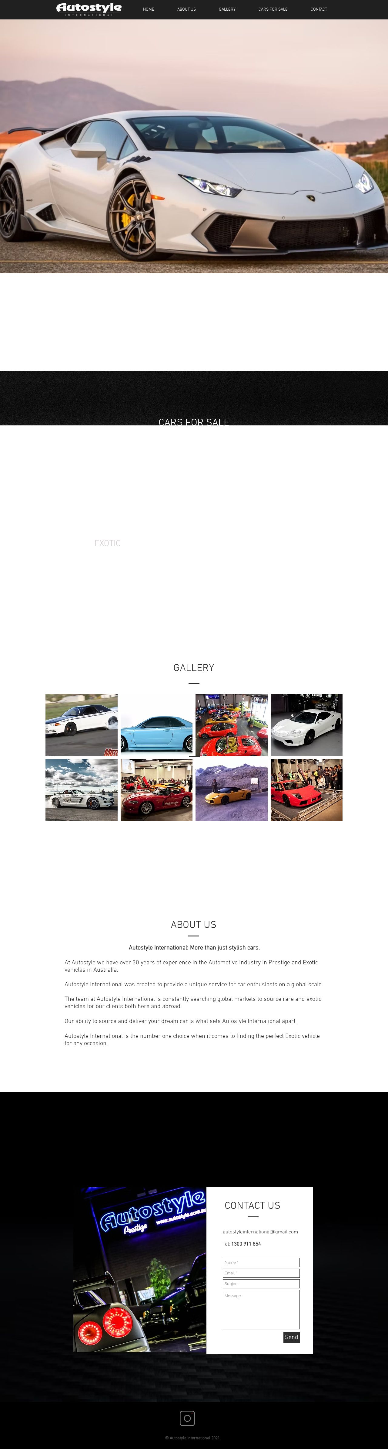 Autostyle Prestige and Performance website