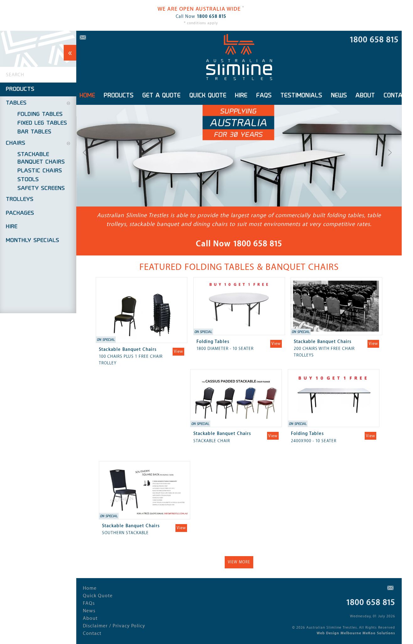 Australian Slimline Trestles website