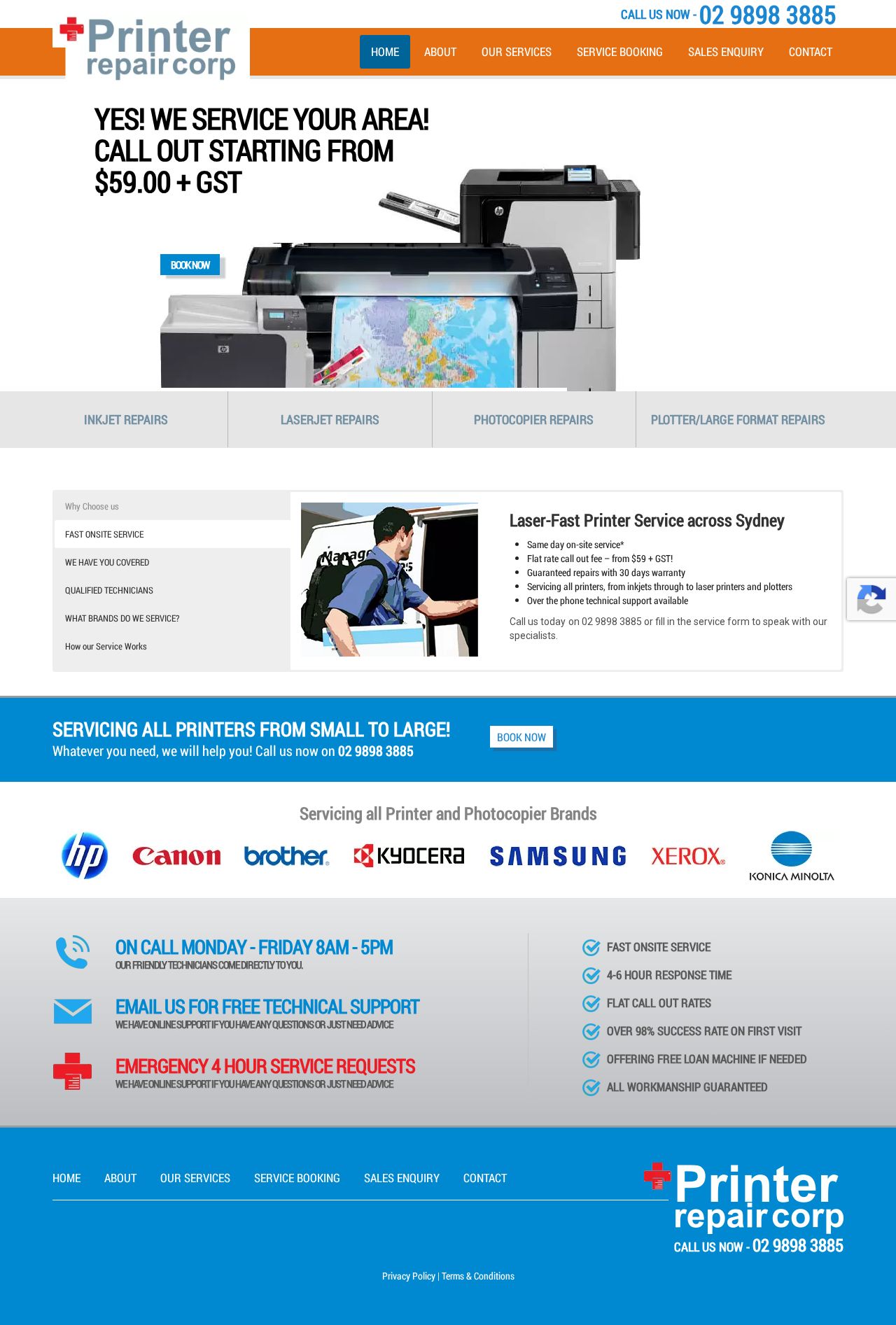Printer Repair Corps website