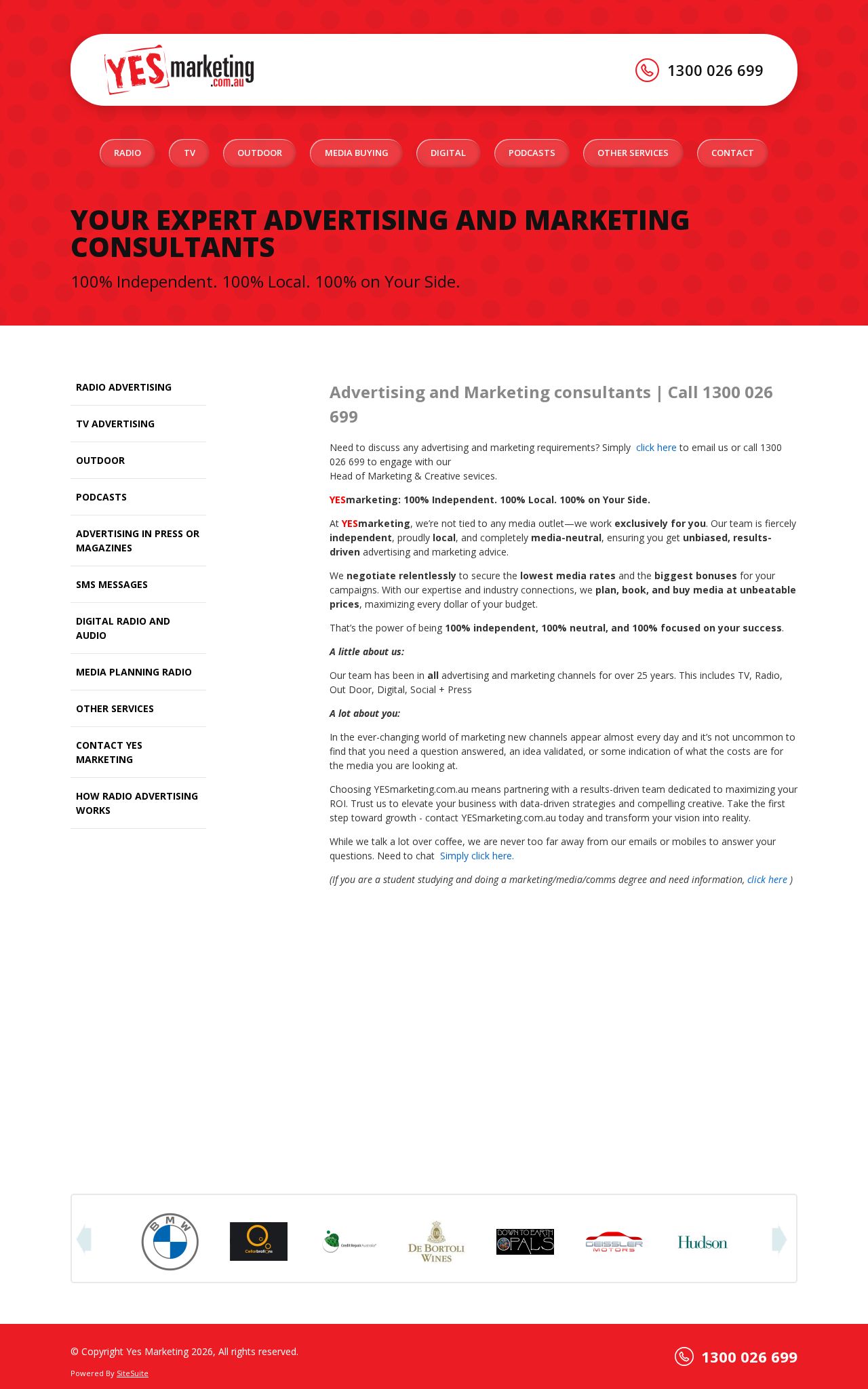 YES Marketing website