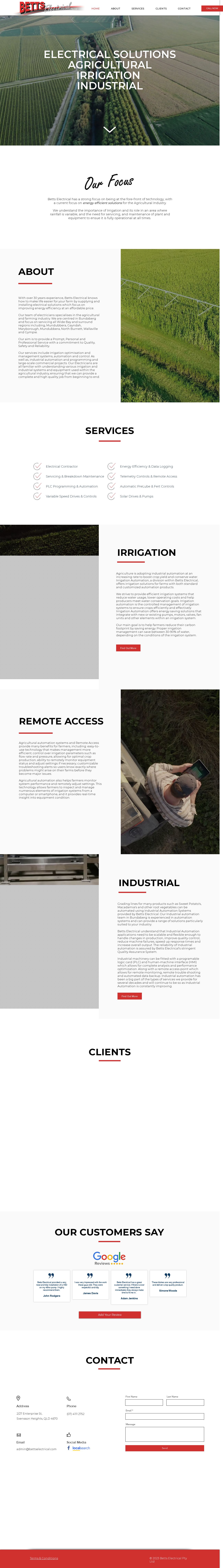 Betts Electrical website