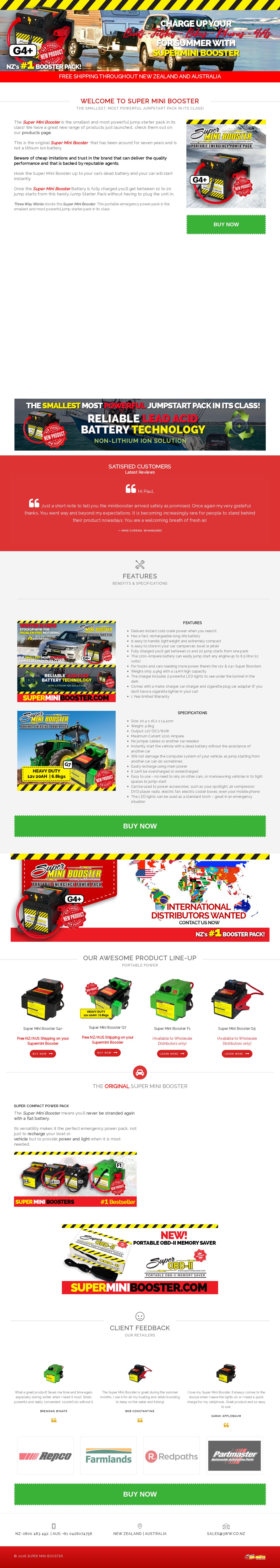 Super Mini Booster website