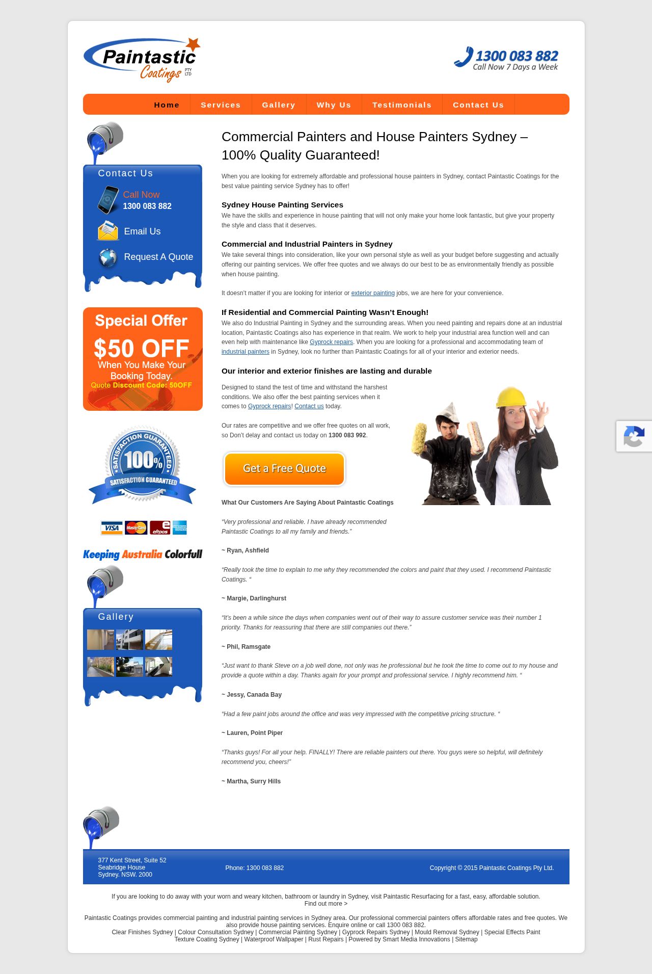 Paintastic Coatings Pty Ltd website
