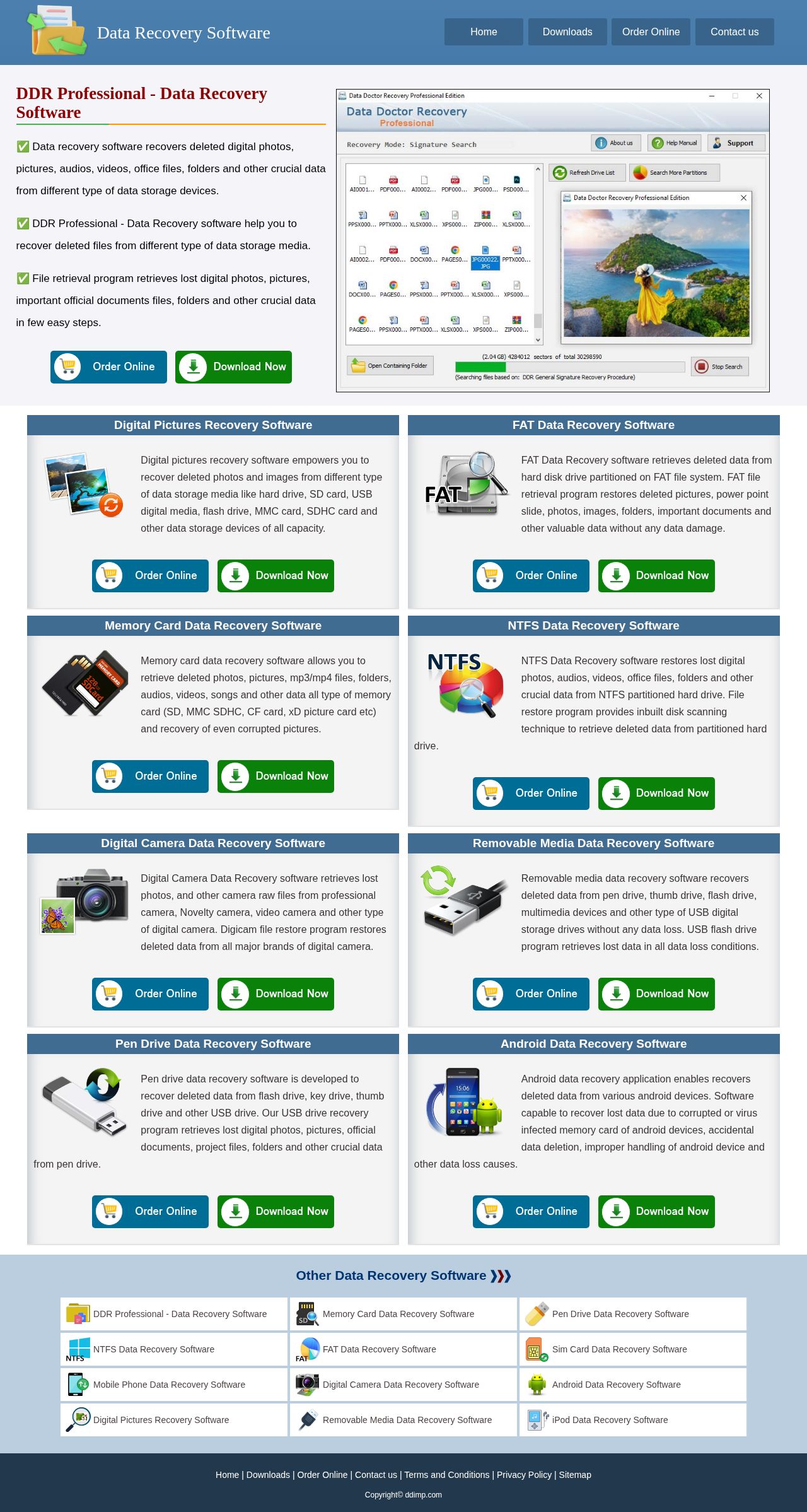 Data Recovery Shareware website
