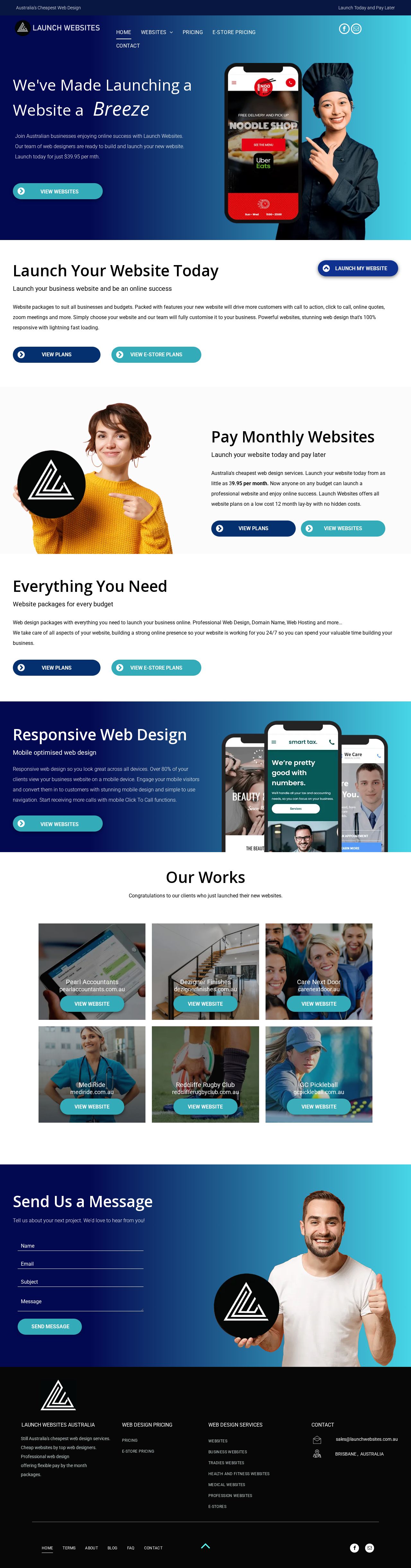 Pay Monthly Websites Domain Name FREE SEO Hosting $29.95 website