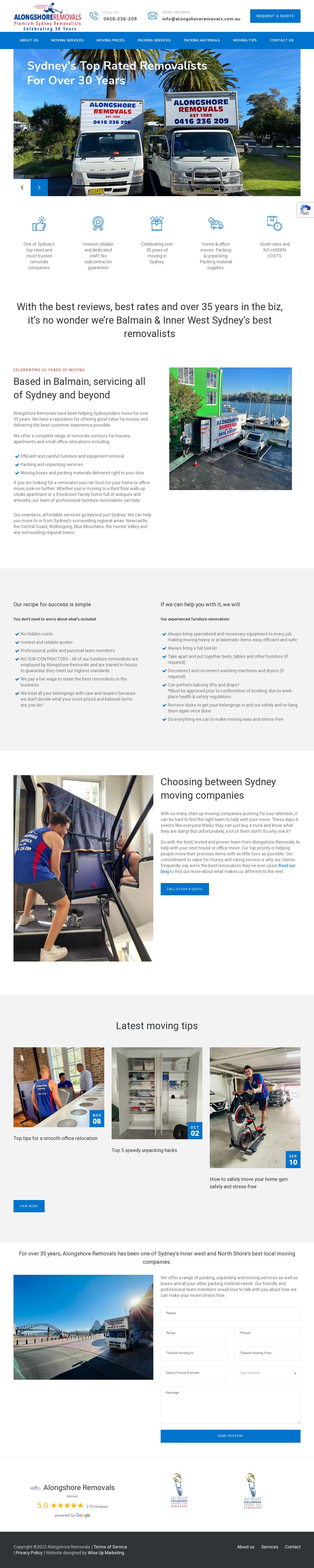 Alongshore Removals website
