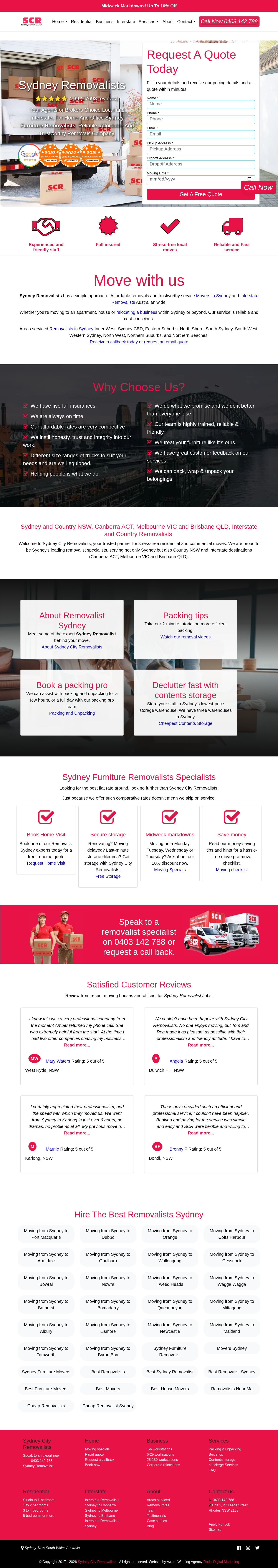 Sydney Furniture Removalists website