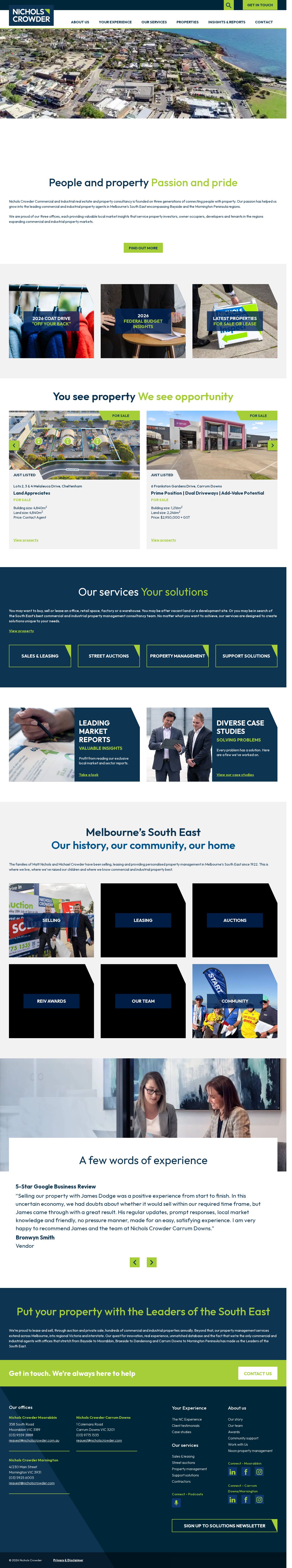 Nichols Crowder Real Estate website