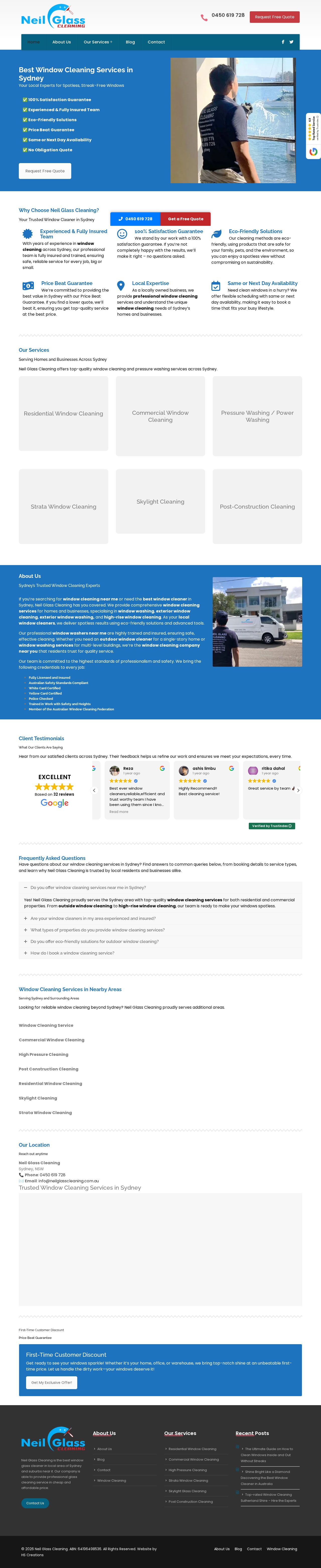 Neil Glass Cleaning website