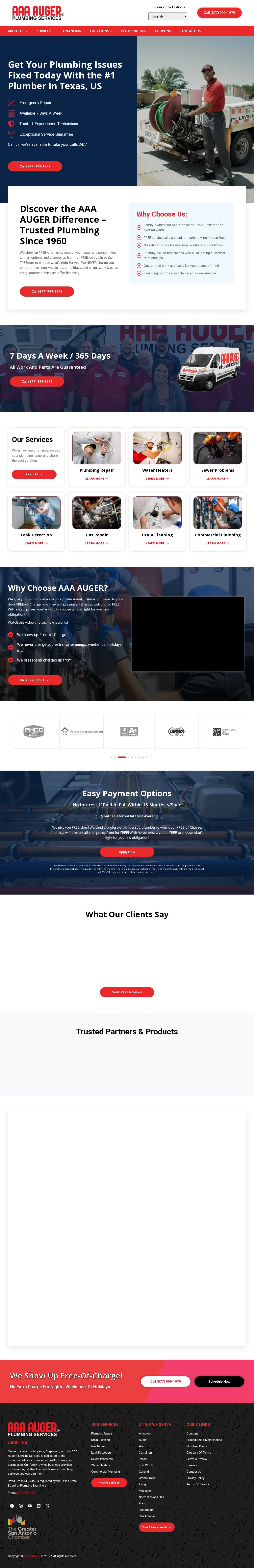 Houston Texas Plumbing Services website
