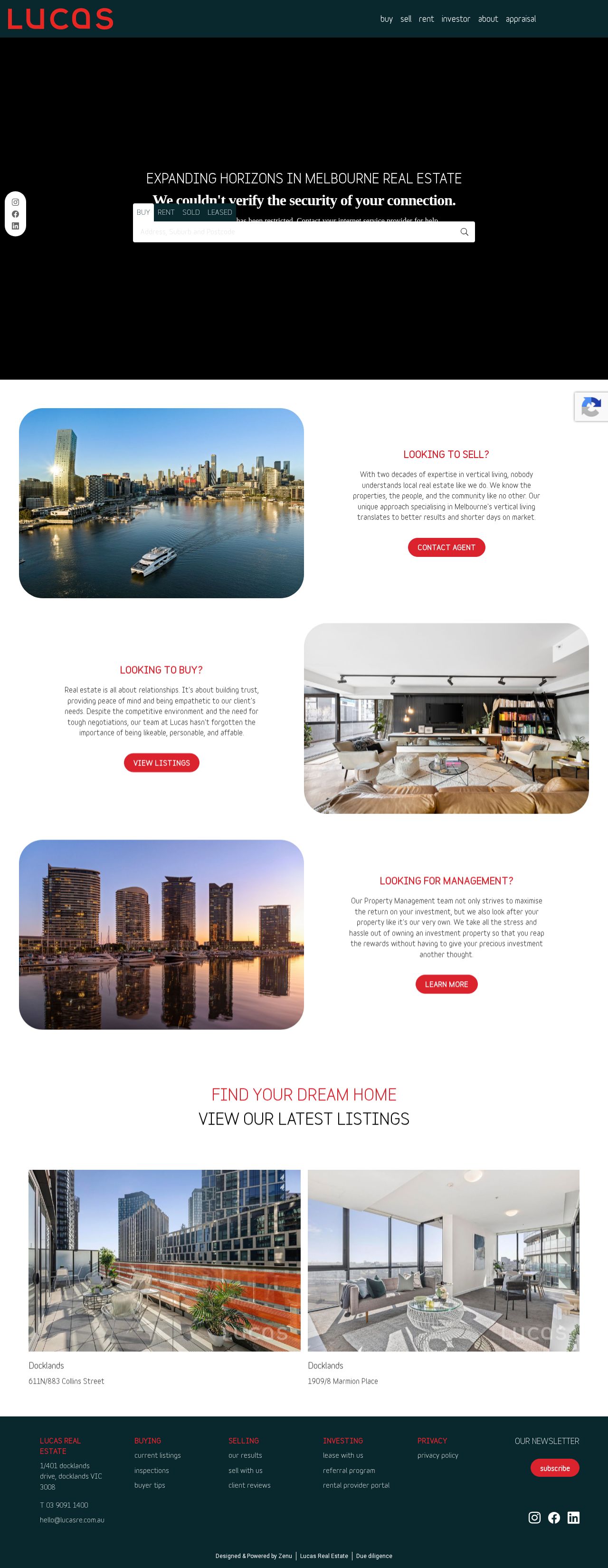 Lucas Real Estate website