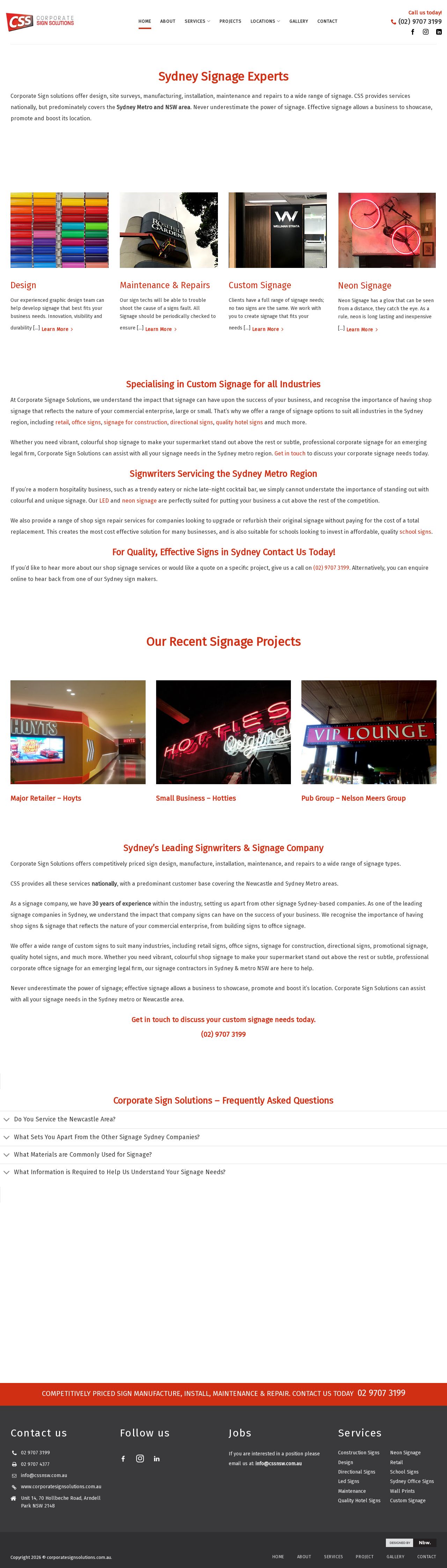Corporate Sign Solutions website