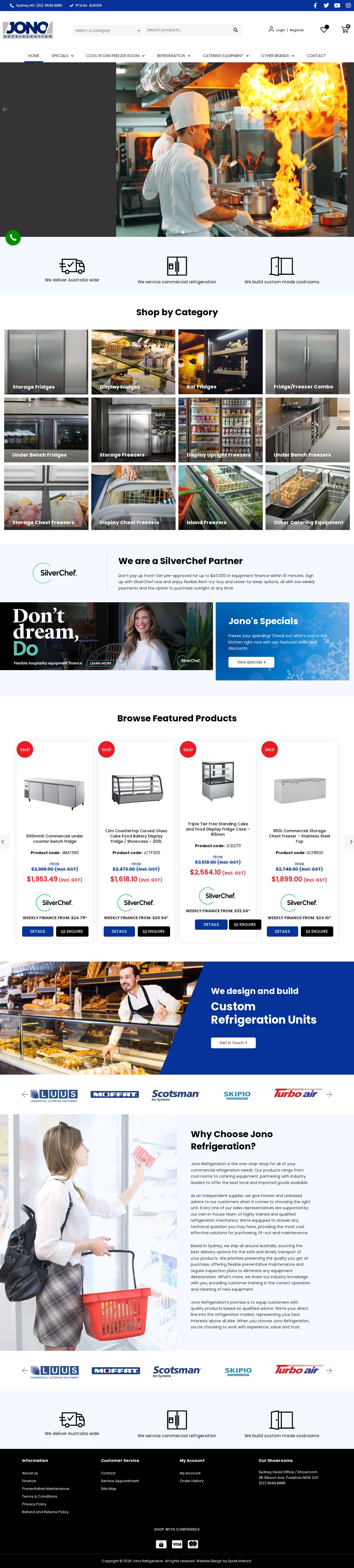 Jono Refrigeration Sydney Arncliffe website