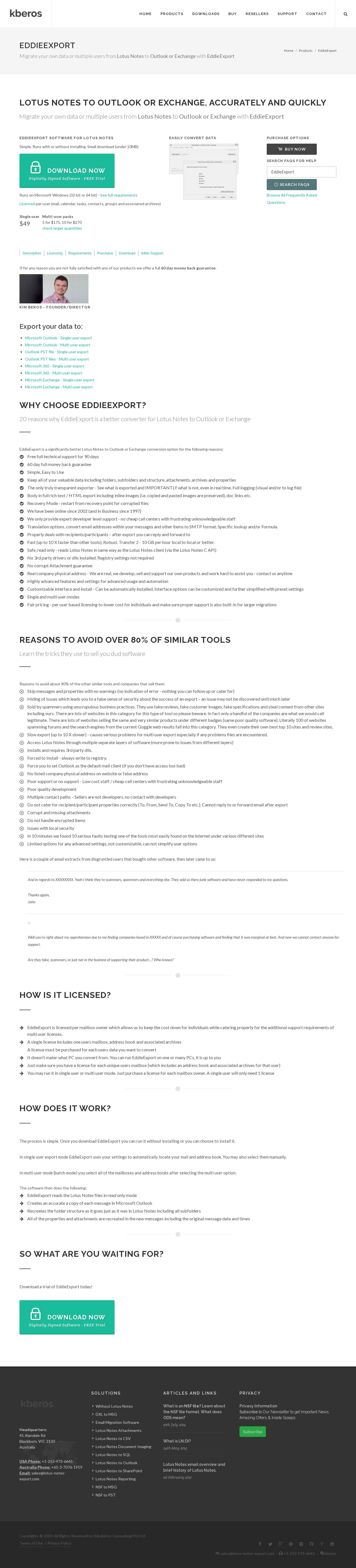 Lotus Notes Migration website