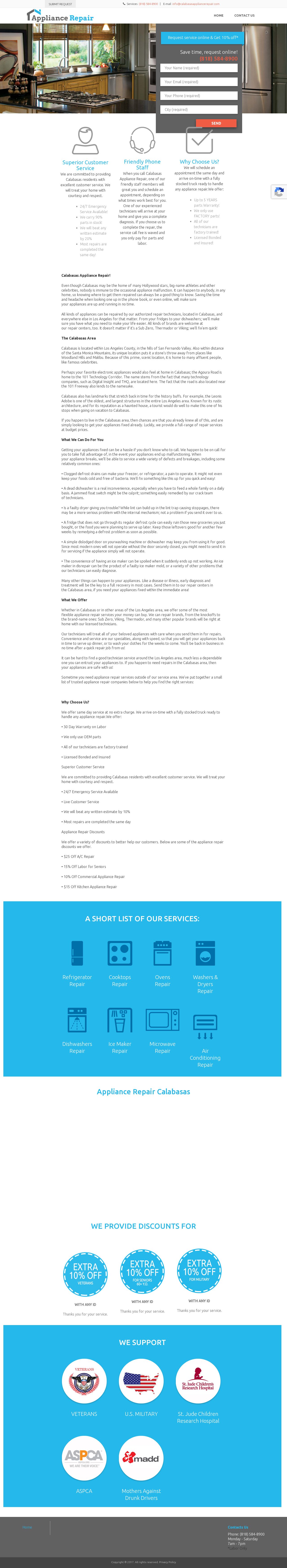 calabasas appliance repair website