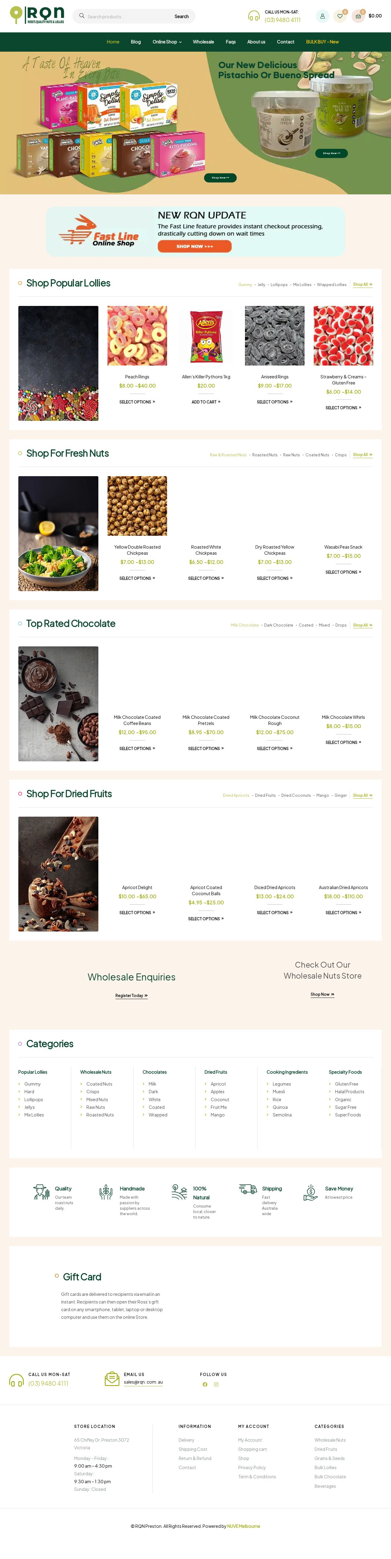 Ross's Quality Nuts website