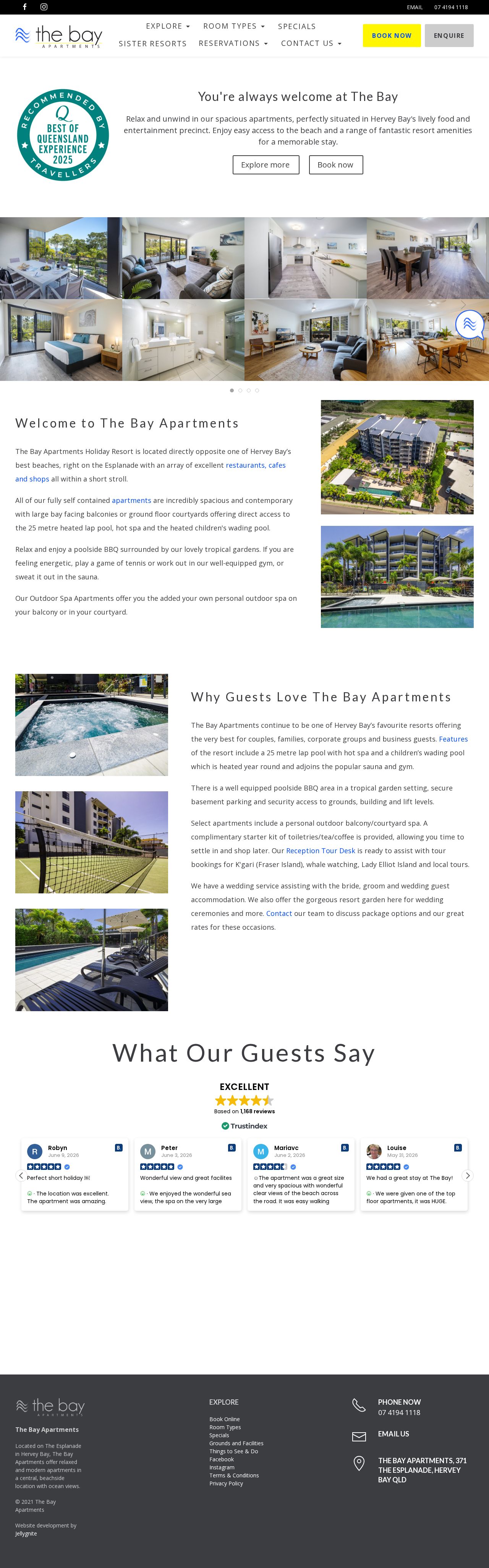 The Bay Apartments website