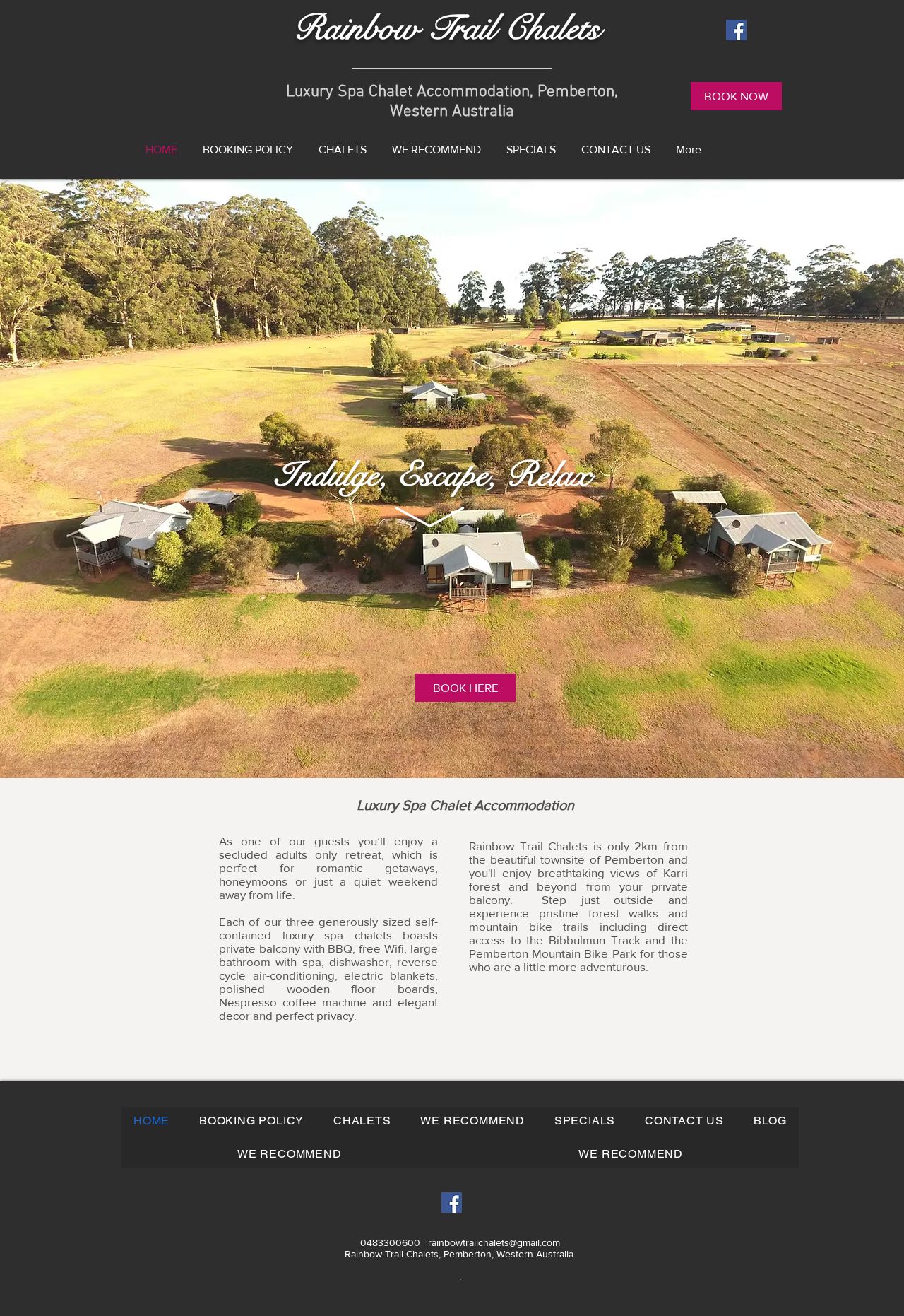 Accommodation Pemberton Western Australia website