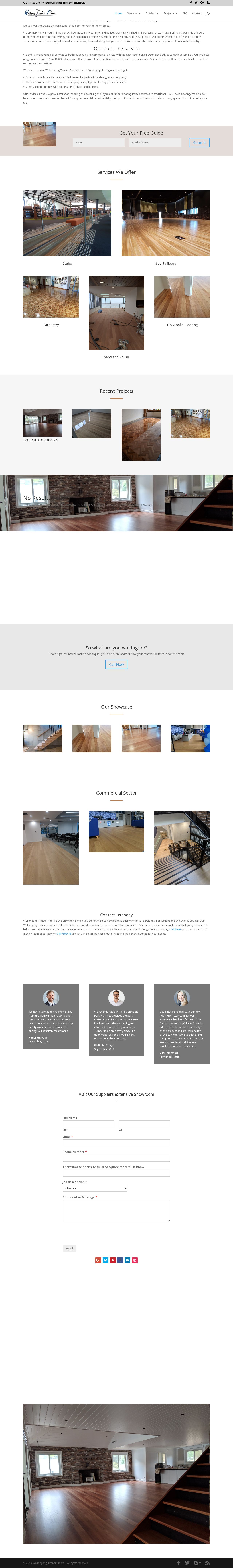 Wollongong Timber Floors website