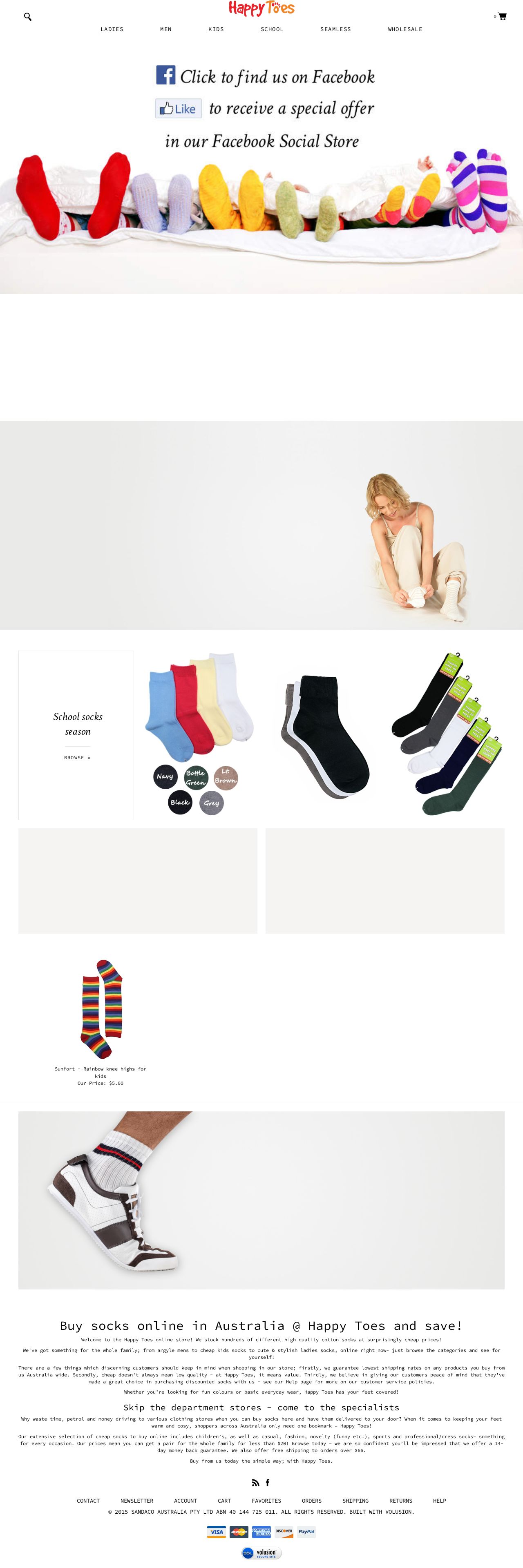 Happy Toes website