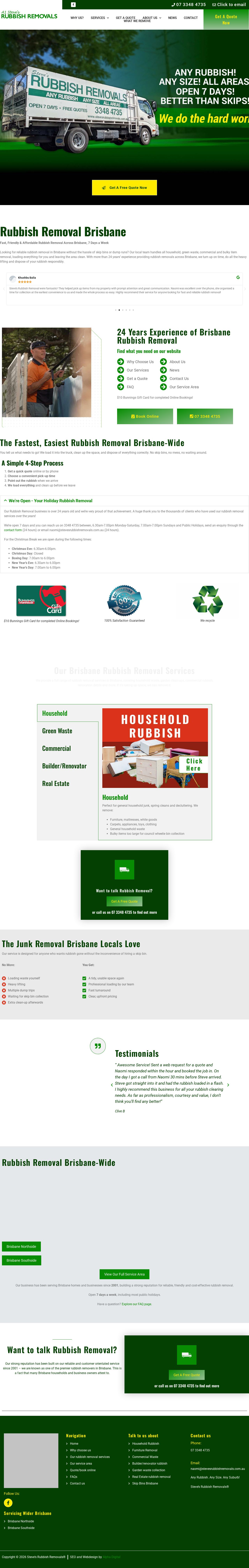 Rubbish removal Brisbane website