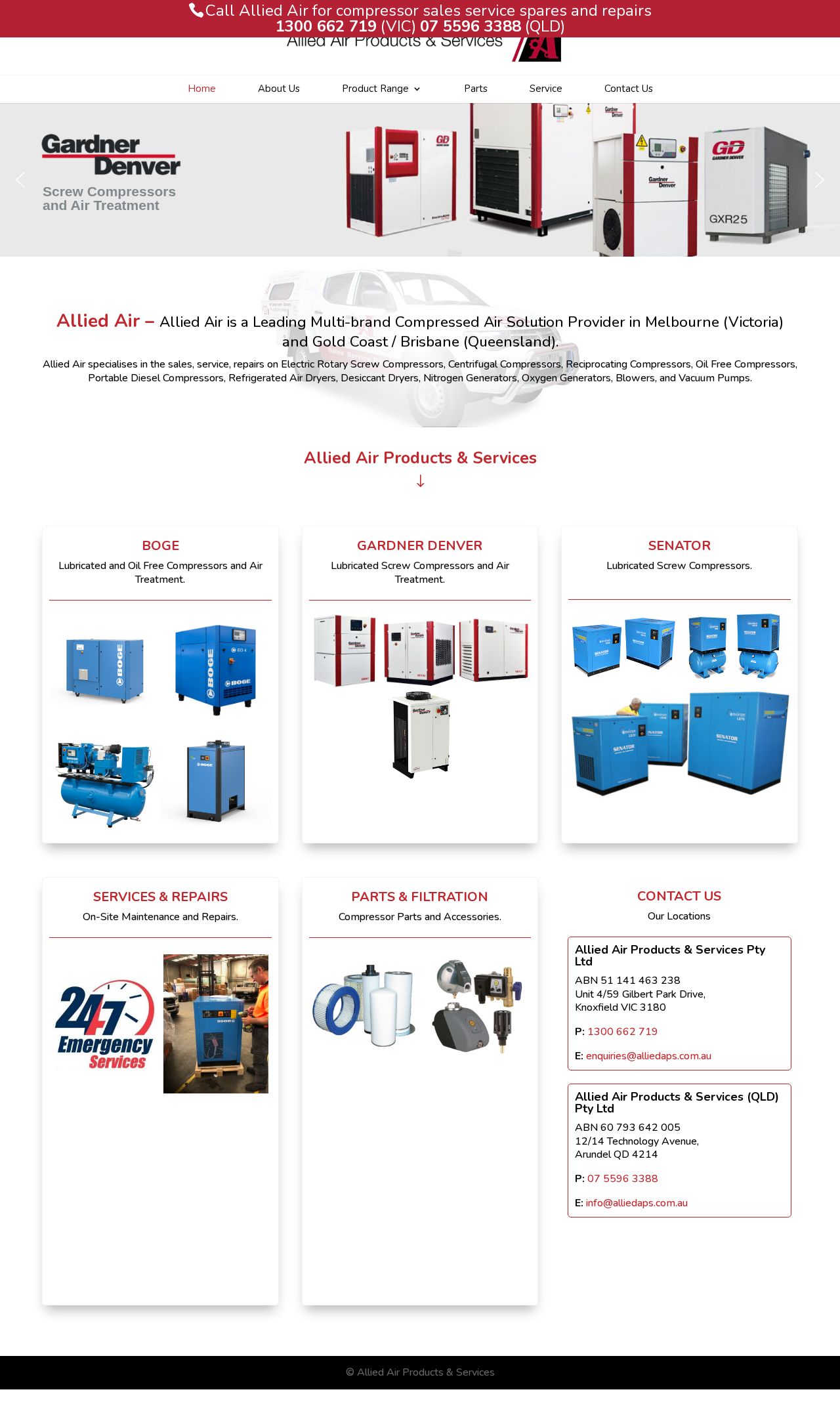 Allied APS: Compressor services Melbourne and air compressor website