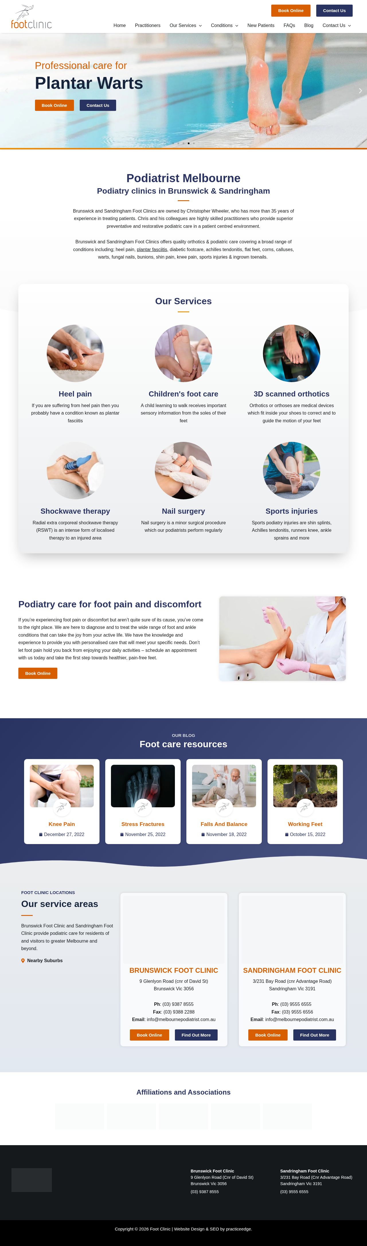 Melbourne Podiatrist website