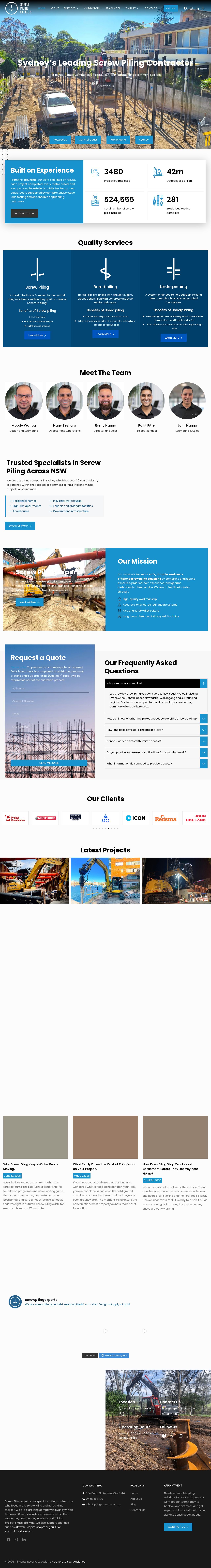Piling Experts website