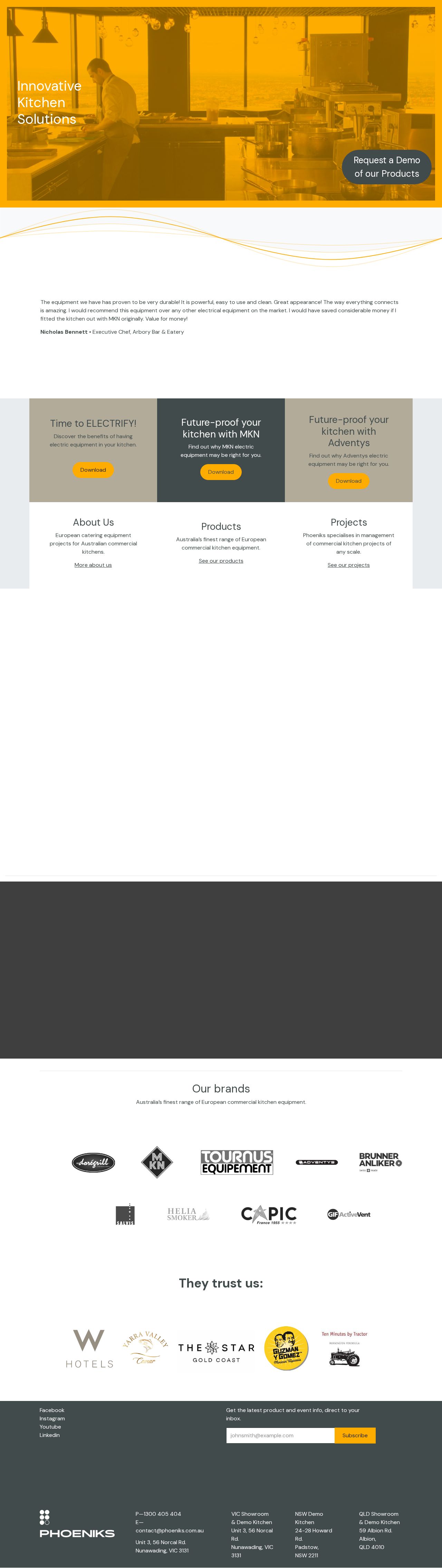 Catering equipment supplier website