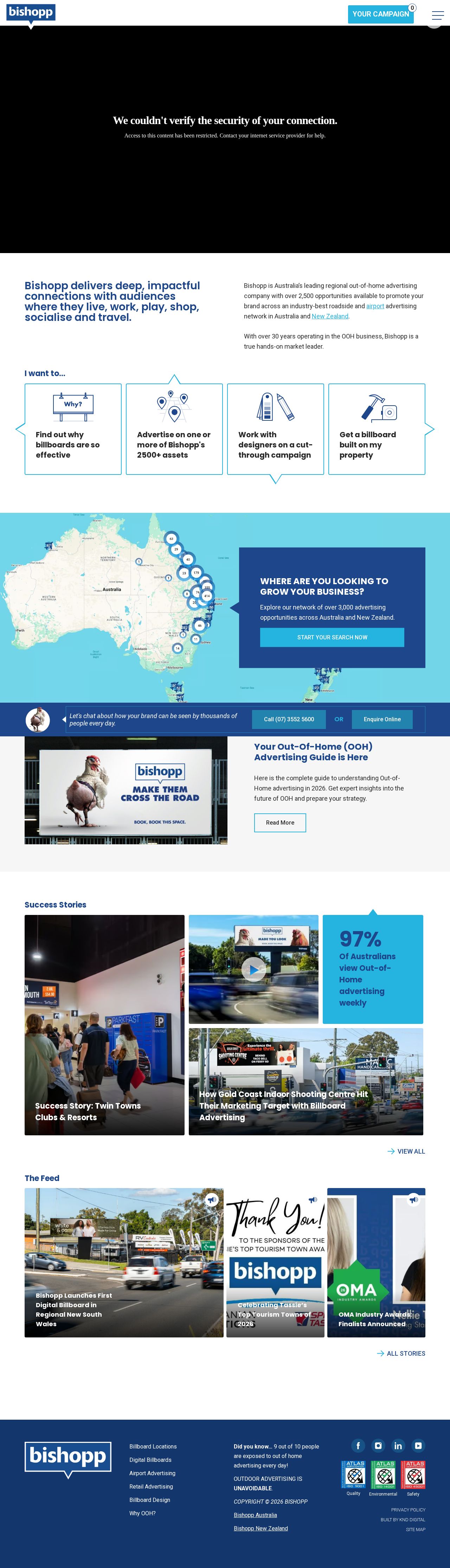 Bishopp Outdoor Advertising website