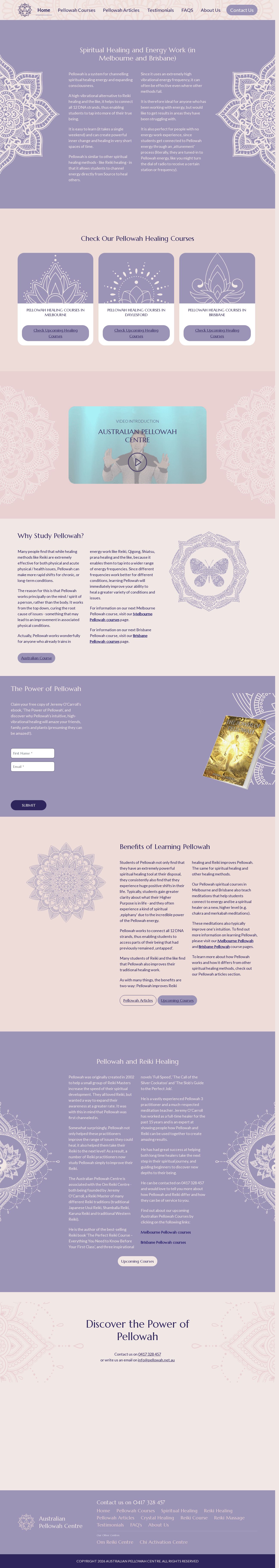 Melbourne Pellowah Centre website