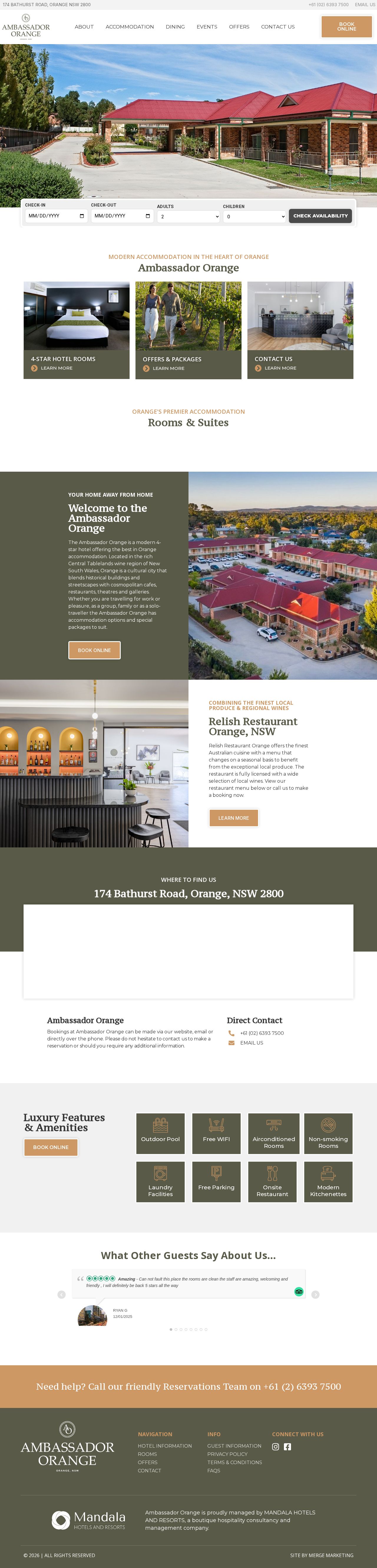 Quality Inn Ambassador Orange website