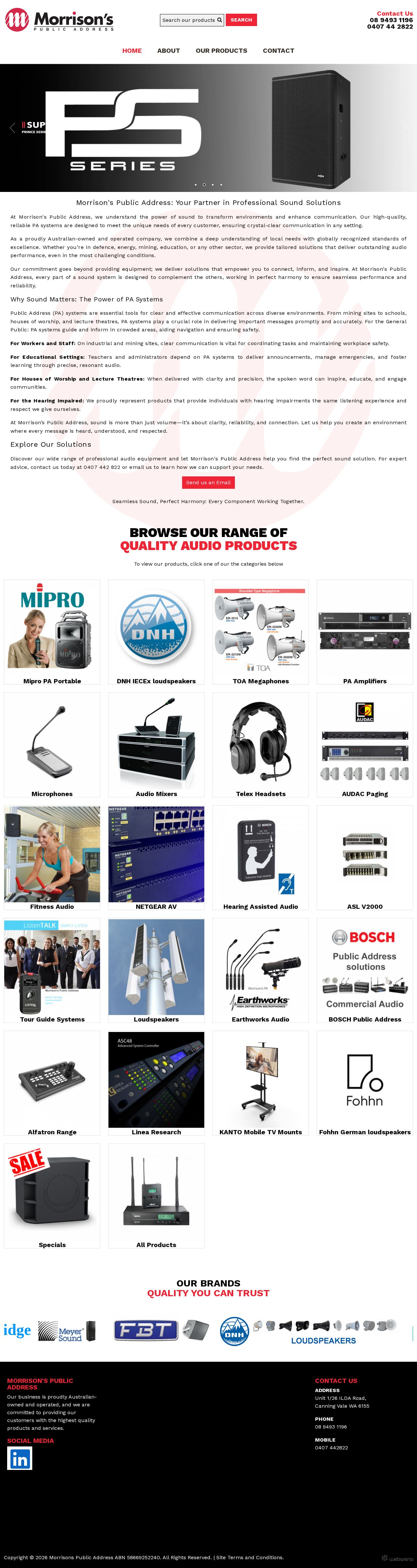 Morrison’s Public Address website