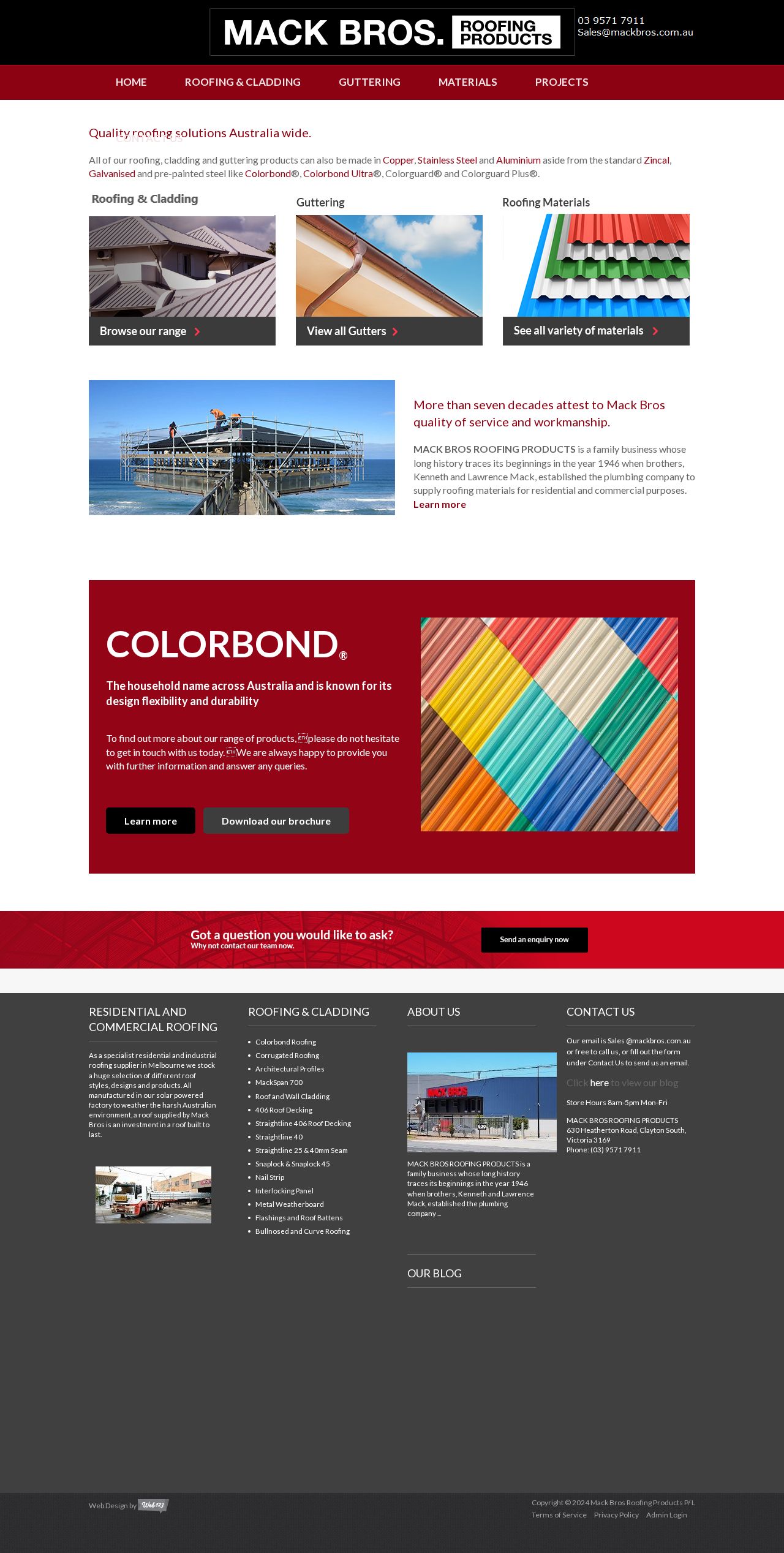 Mack Bros website