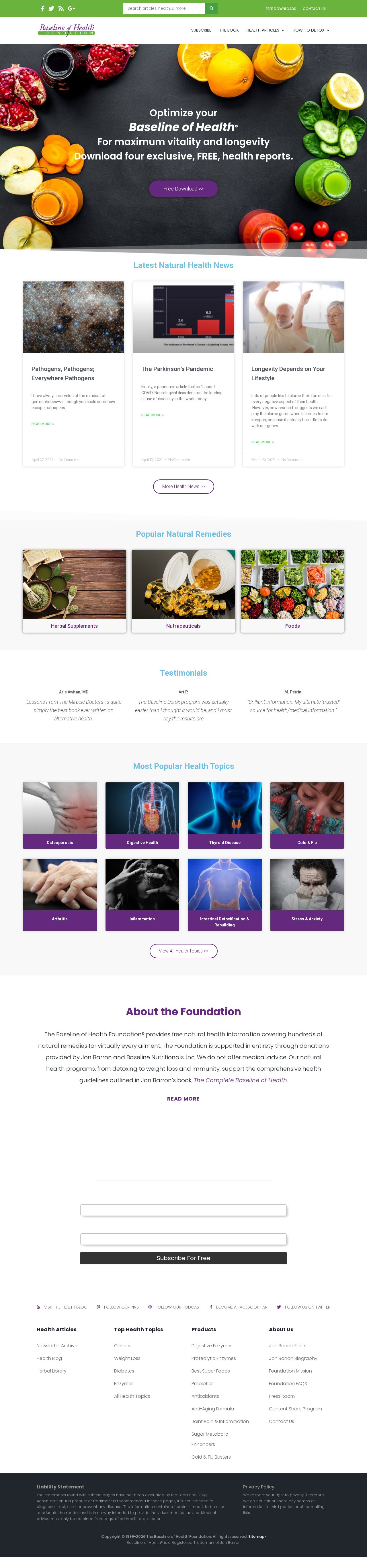 Natural health website