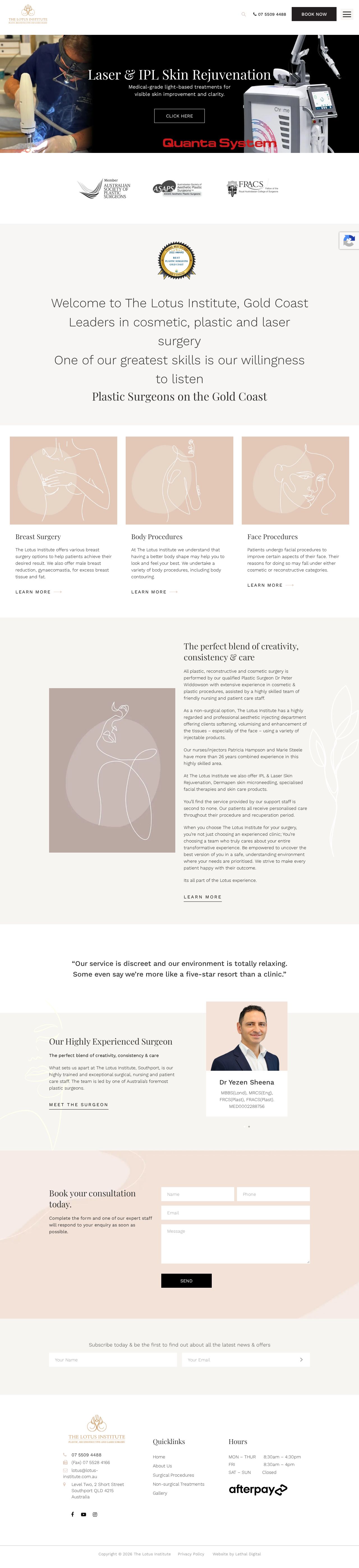 The Lotus Institute website