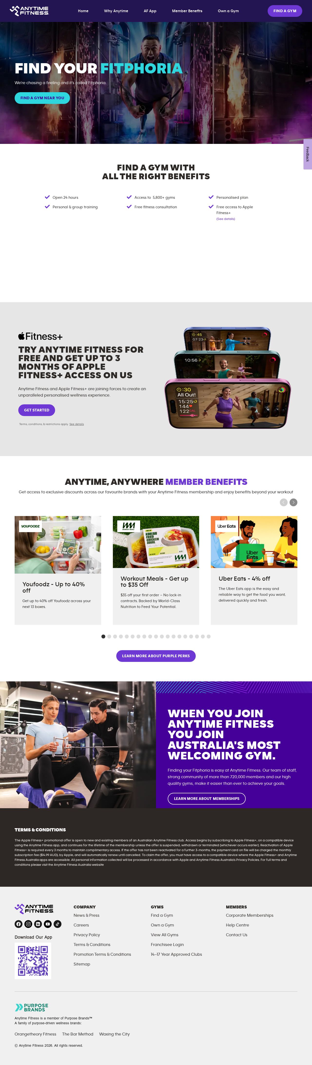 Anytime Fitness website