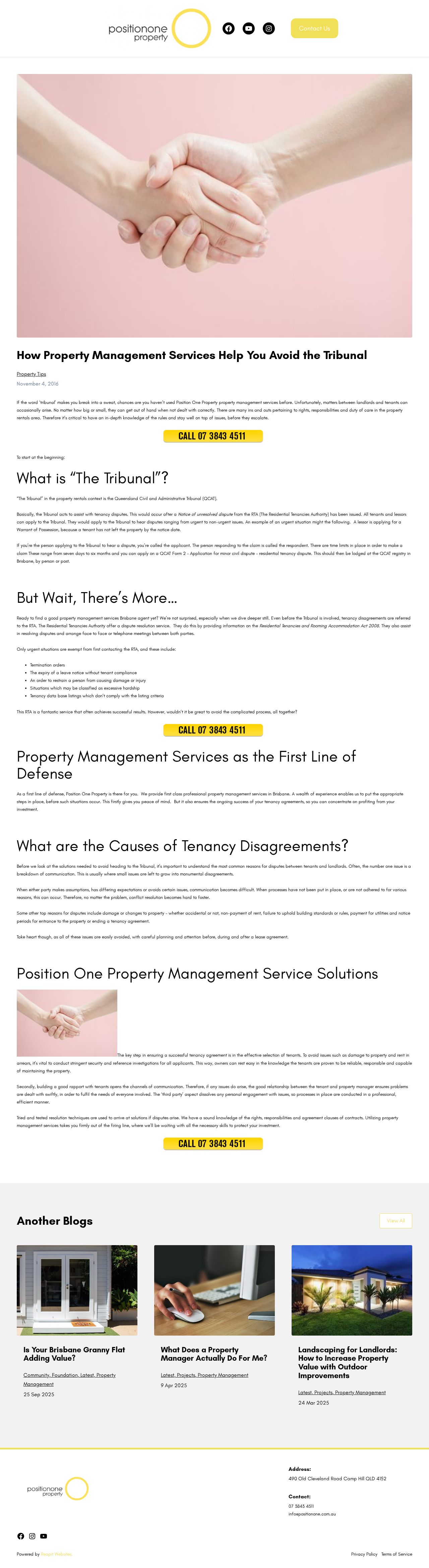 Position One website