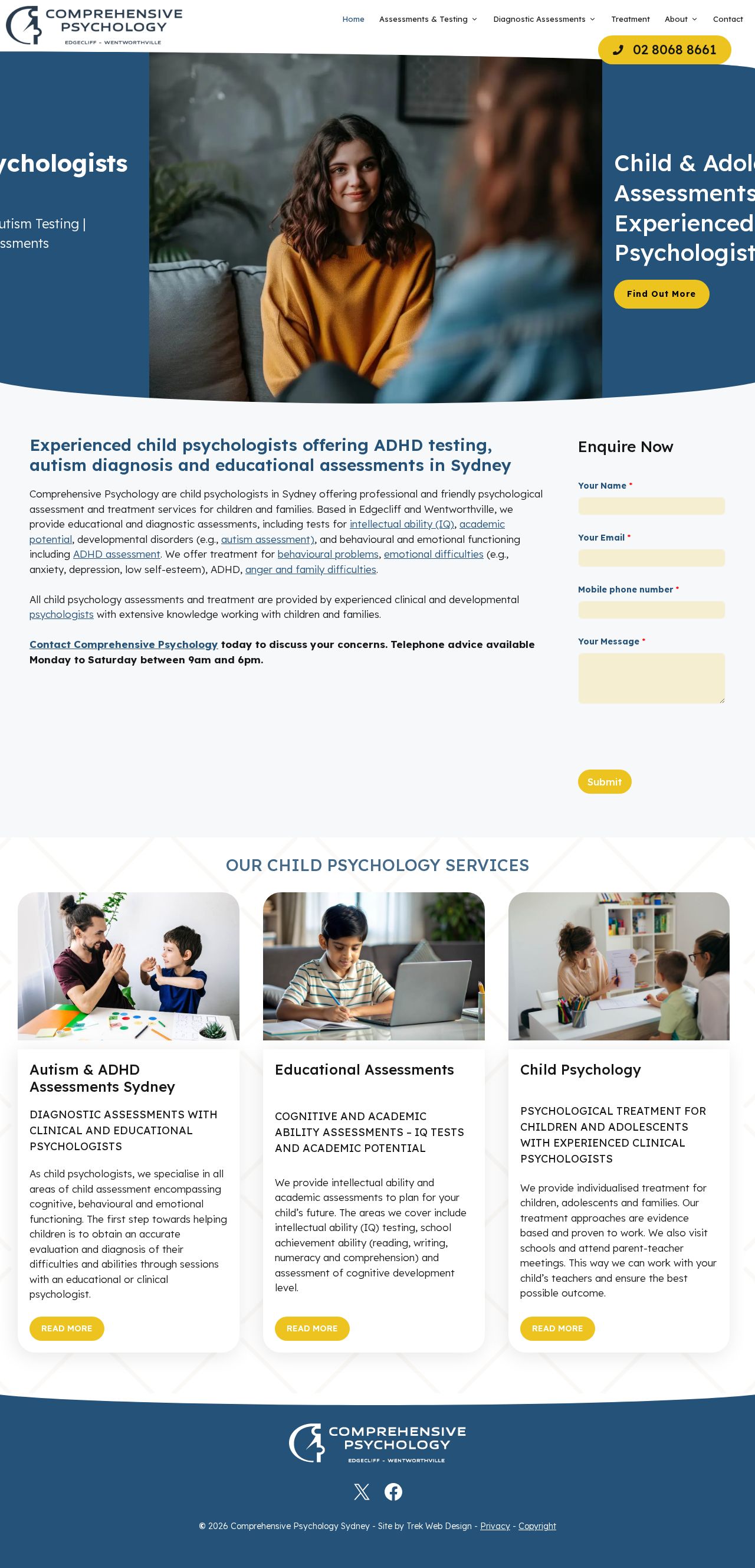 Comprehensive Psychological Assessment Centre website