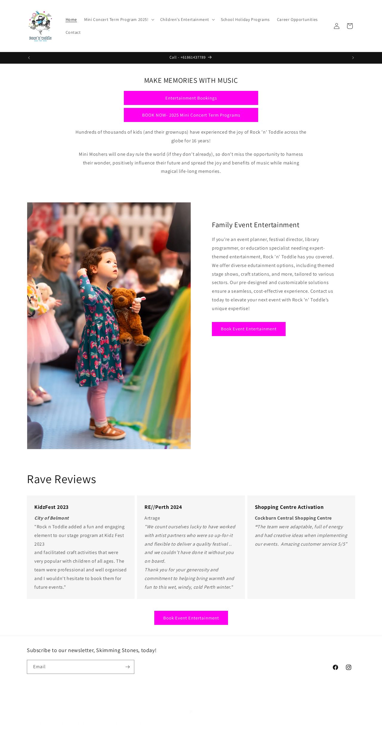 Rock 'n'Toddle website