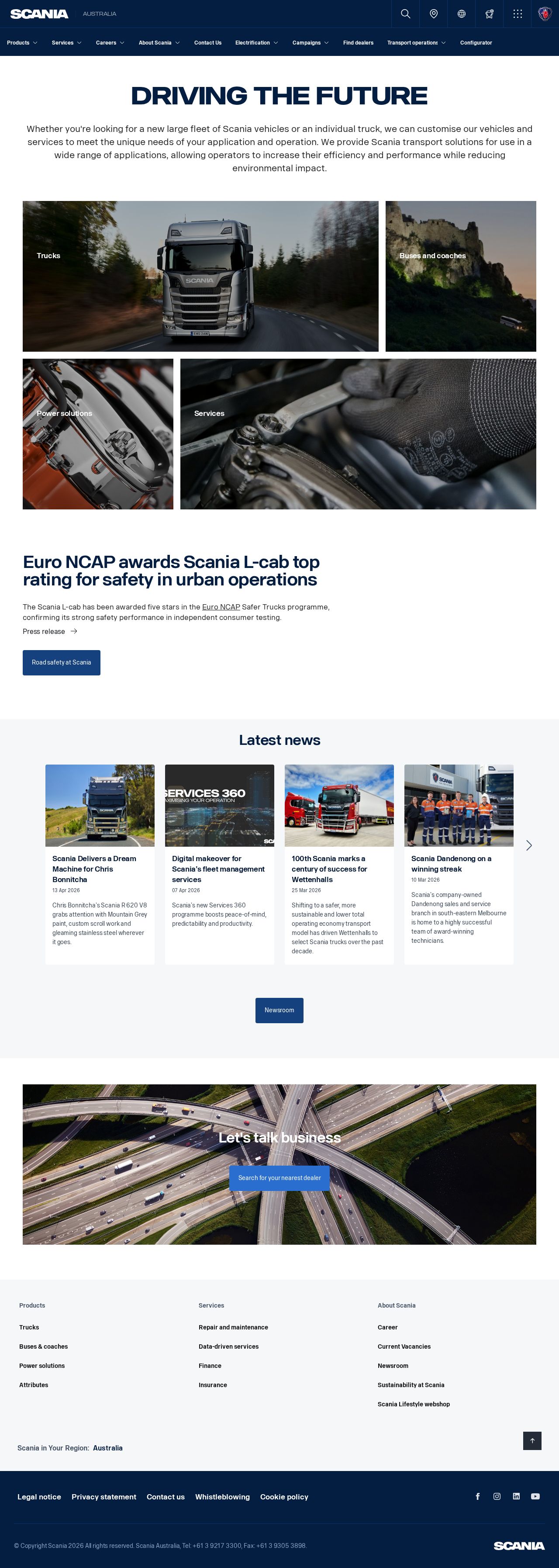 Scania Australia website