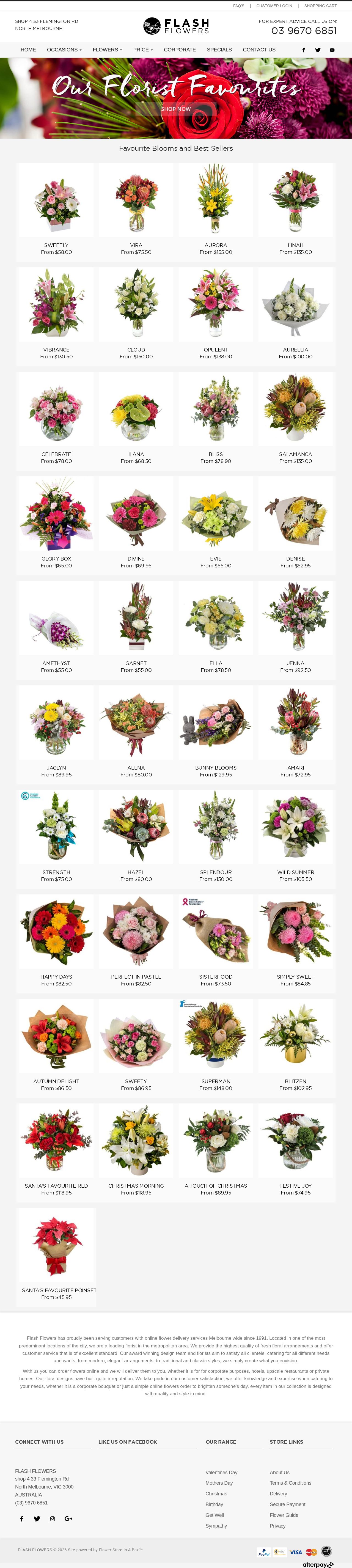 fresh flowers melbourne website