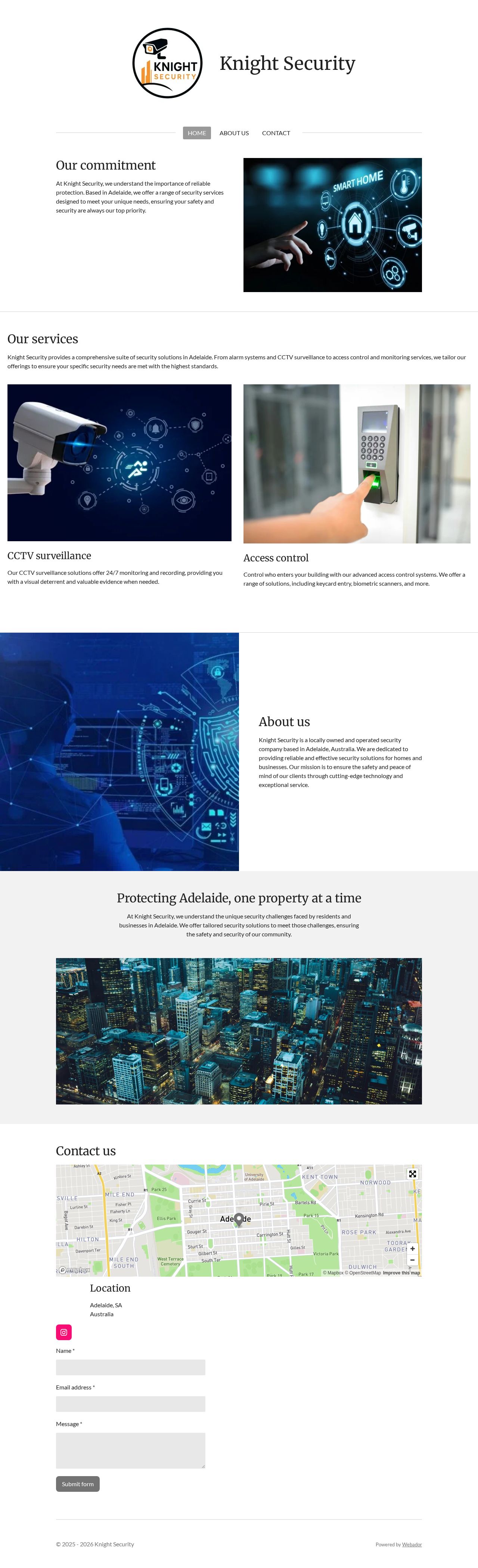 Knight Security website