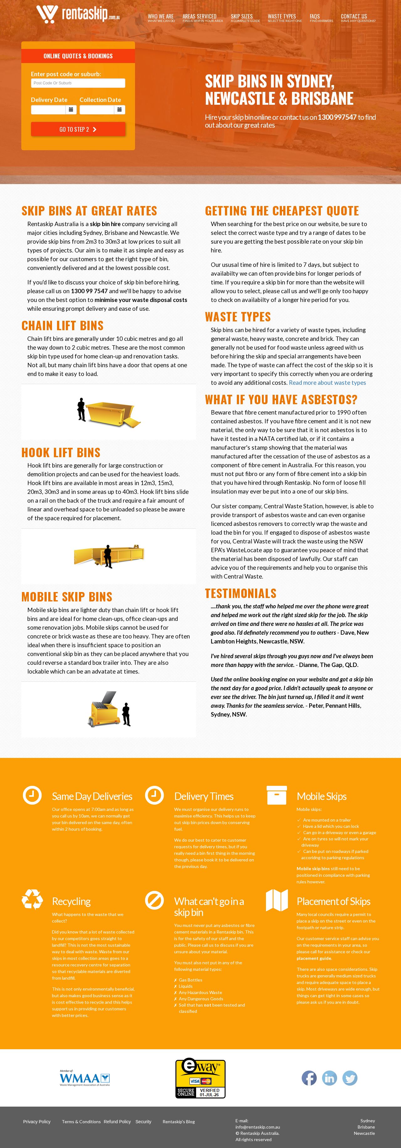 Rentaskip Australia website