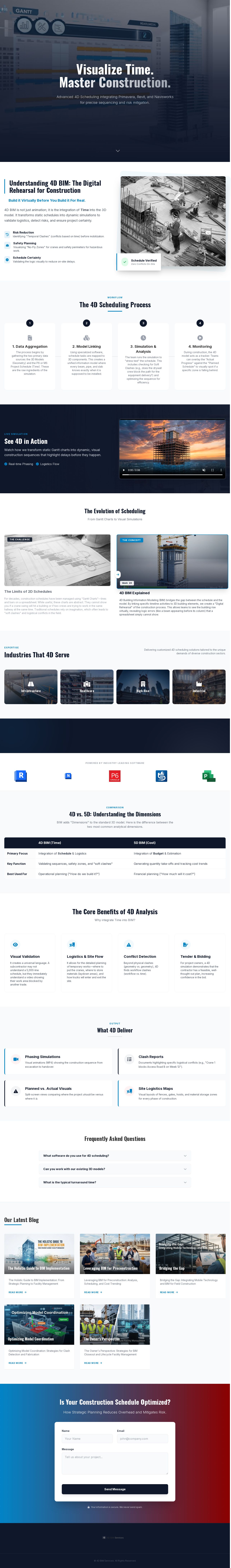 BIM Construction Modeling Services website