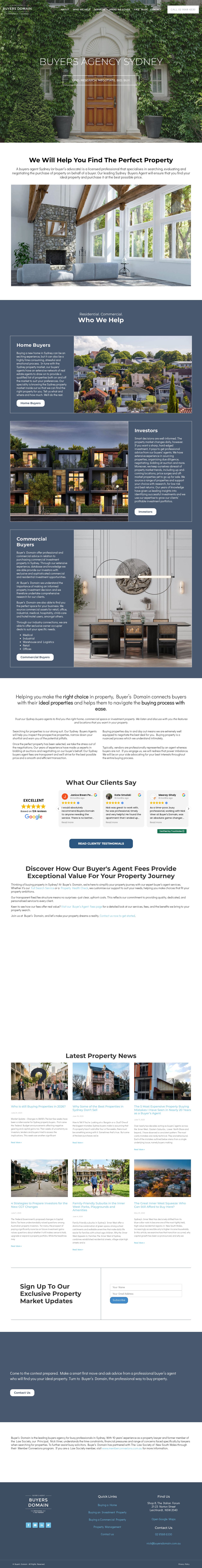 Buyers Domain website