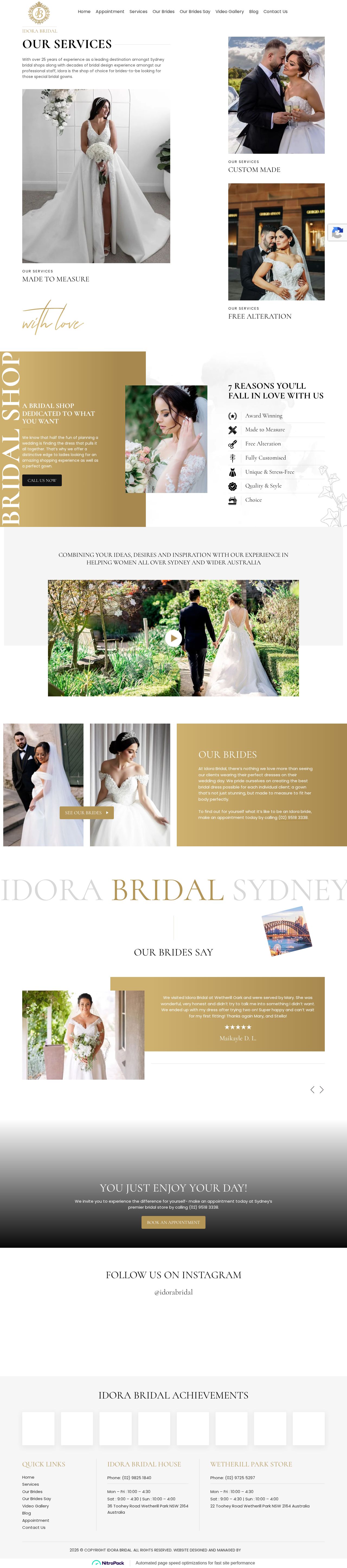 Idora Bridal website