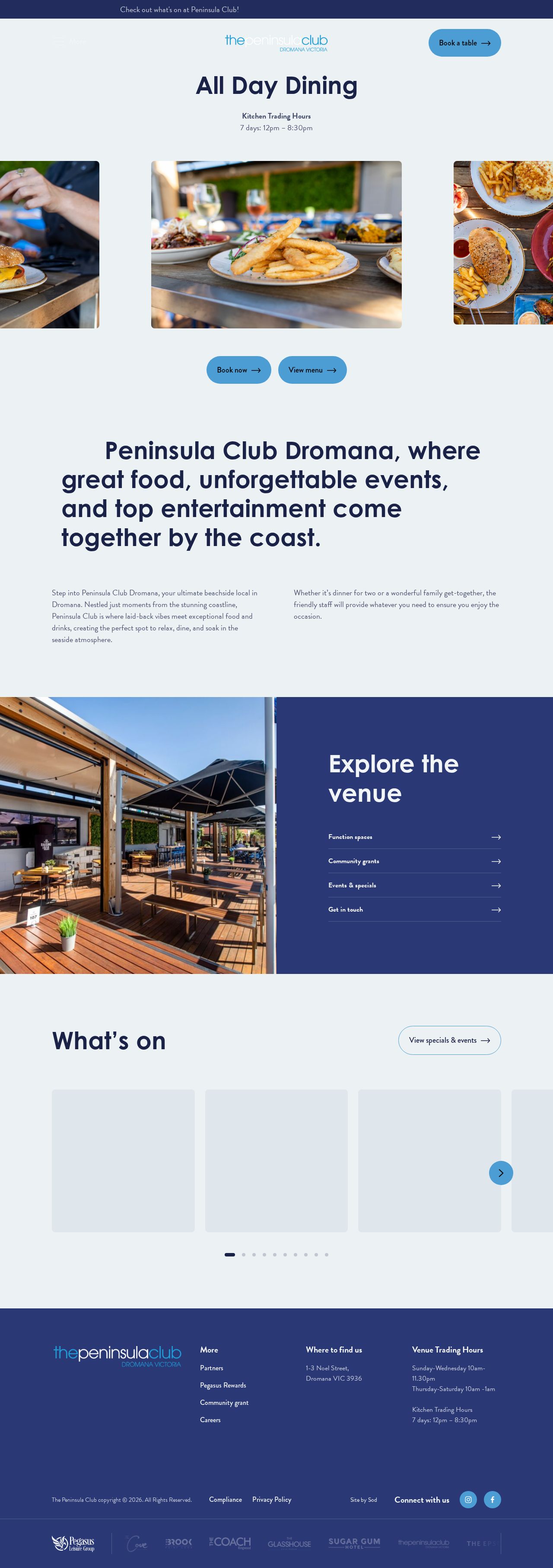 Peninsula Club website