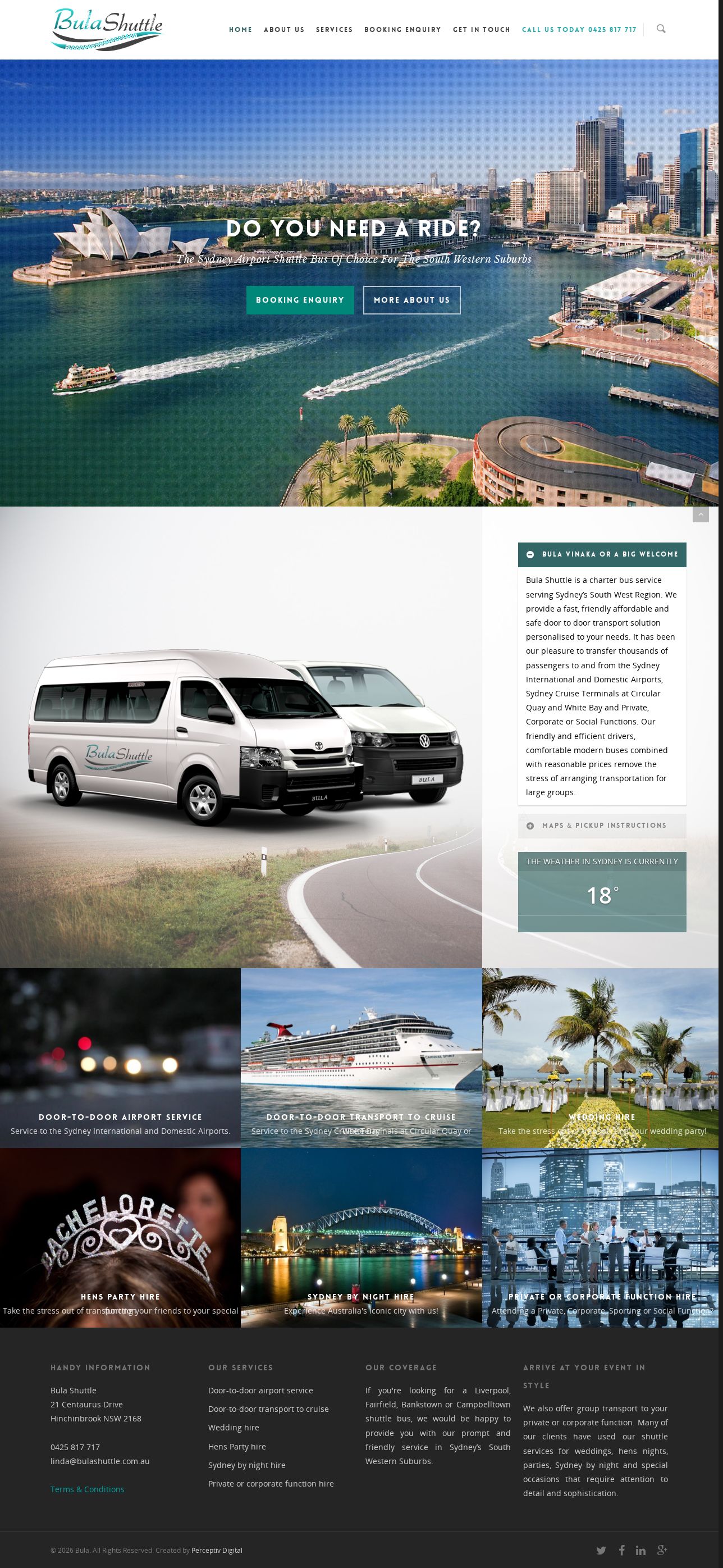 Bula Shuttle website